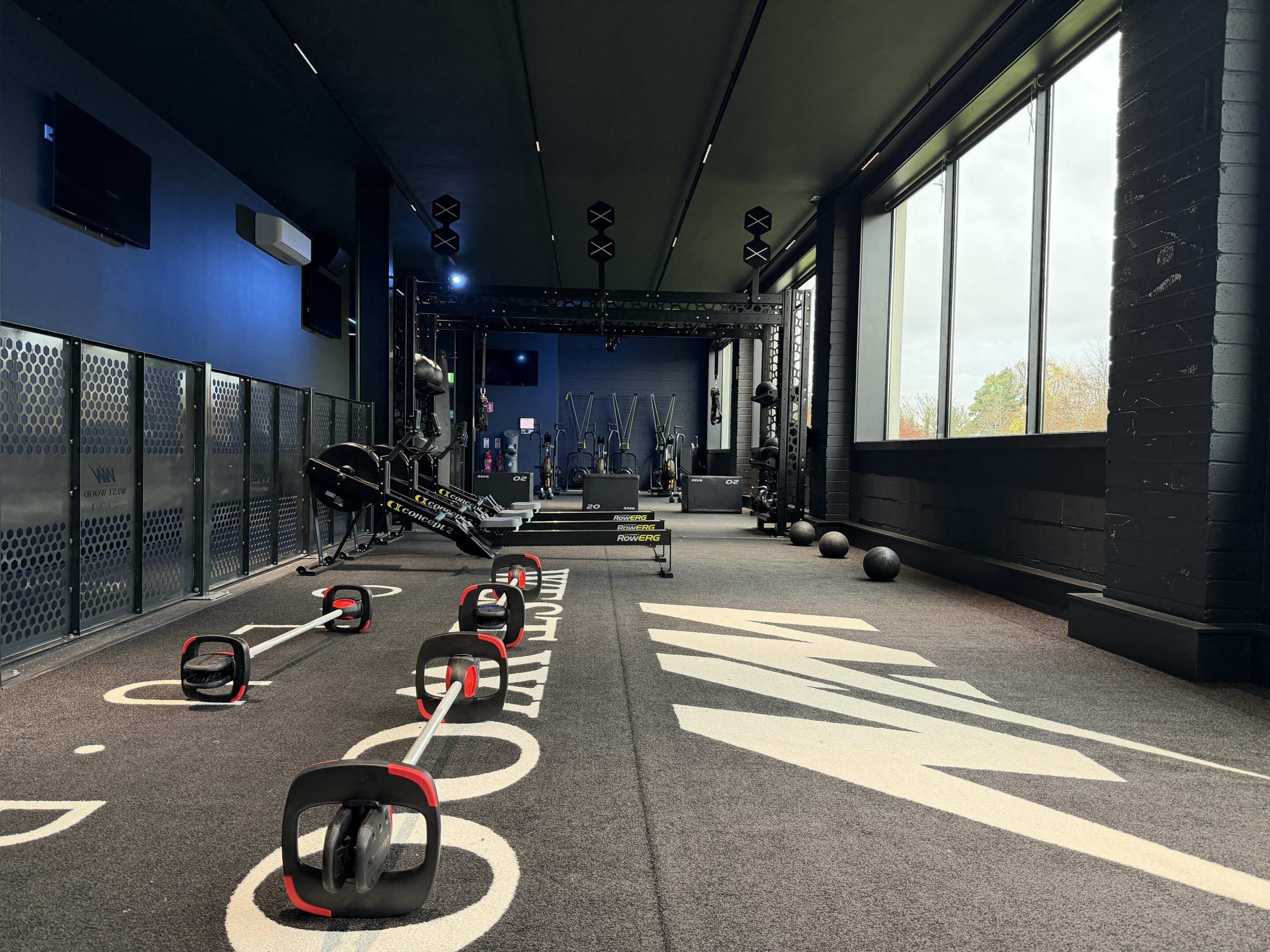 Athlete training with professional fitness equipment during a structured gym workout